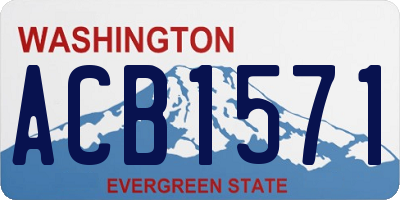 WA license plate ACB1571