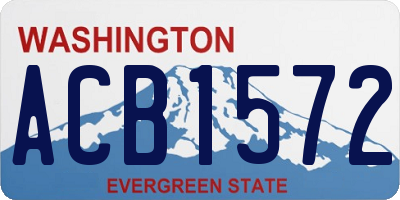WA license plate ACB1572