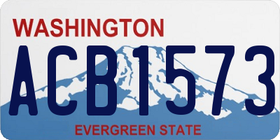 WA license plate ACB1573