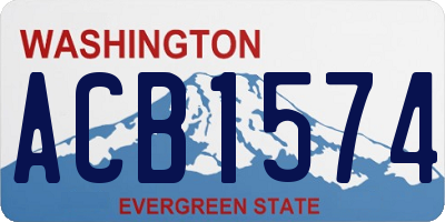 WA license plate ACB1574