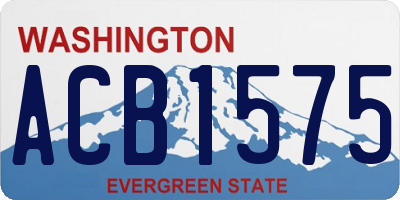WA license plate ACB1575