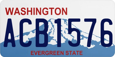 WA license plate ACB1576