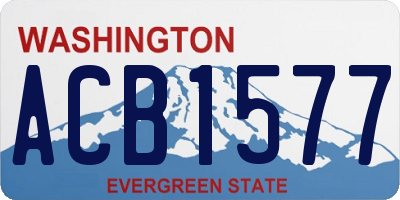 WA license plate ACB1577