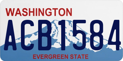 WA license plate ACB1584
