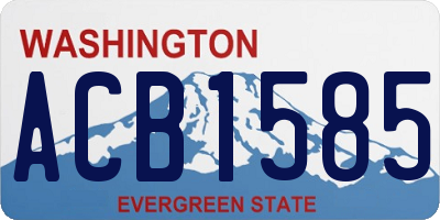 WA license plate ACB1585