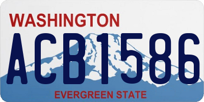 WA license plate ACB1586