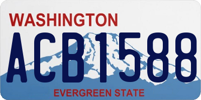 WA license plate ACB1588