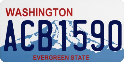 WA license plate ACB1590