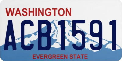 WA license plate ACB1591
