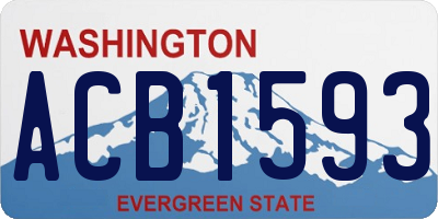 WA license plate ACB1593
