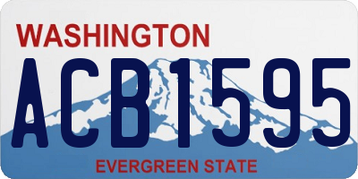 WA license plate ACB1595