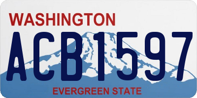 WA license plate ACB1597