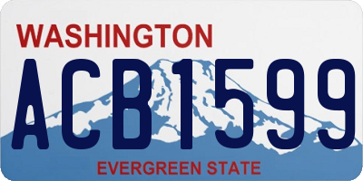 WA license plate ACB1599