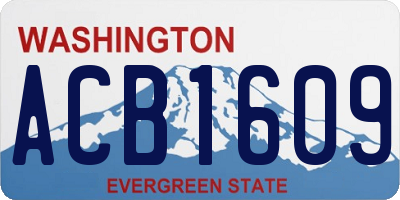 WA license plate ACB1609