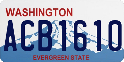 WA license plate ACB1610
