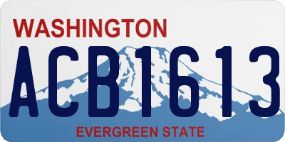 WA license plate ACB1613