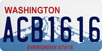 WA license plate ACB1616