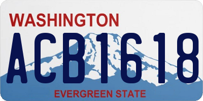 WA license plate ACB1618