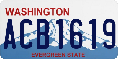 WA license plate ACB1619