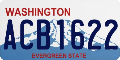 WA license plate ACB1622