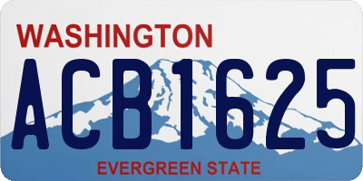 WA license plate ACB1625