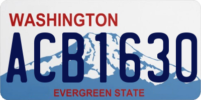 WA license plate ACB1630