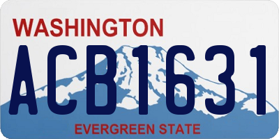 WA license plate ACB1631