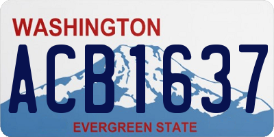 WA license plate ACB1637