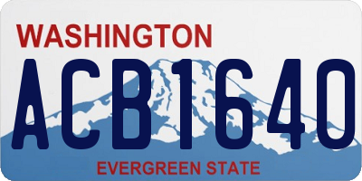 WA license plate ACB1640