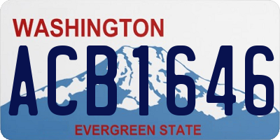 WA license plate ACB1646