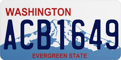 WA license plate ACB1649