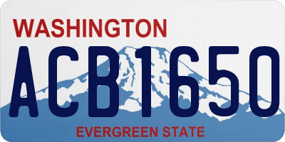 WA license plate ACB1650