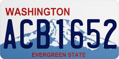 WA license plate ACB1652