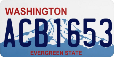 WA license plate ACB1653