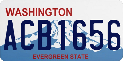 WA license plate ACB1656