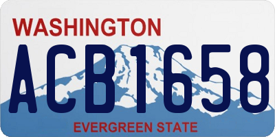 WA license plate ACB1658