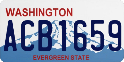 WA license plate ACB1659