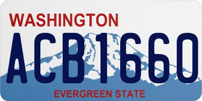 WA license plate ACB1660