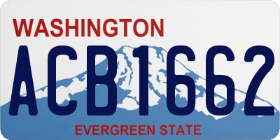 WA license plate ACB1662