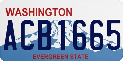 WA license plate ACB1665