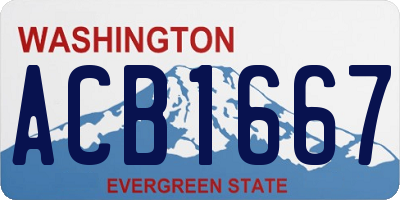WA license plate ACB1667