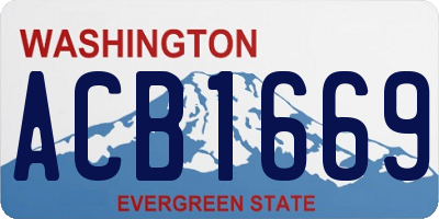 WA license plate ACB1669
