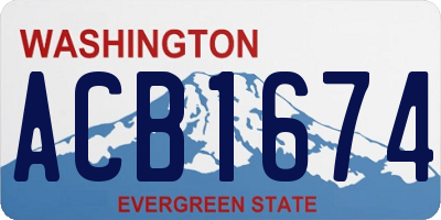 WA license plate ACB1674