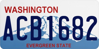 WA license plate ACB1682