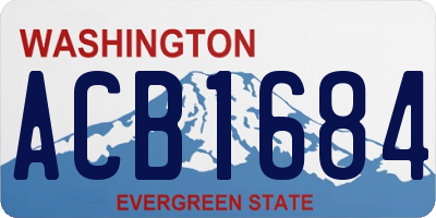 WA license plate ACB1684
