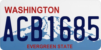 WA license plate ACB1685