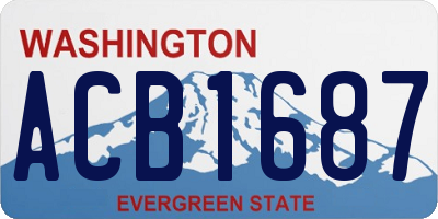WA license plate ACB1687