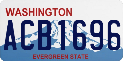WA license plate ACB1696