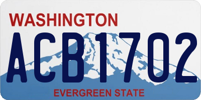 WA license plate ACB1702