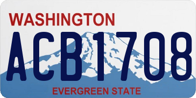 WA license plate ACB1708